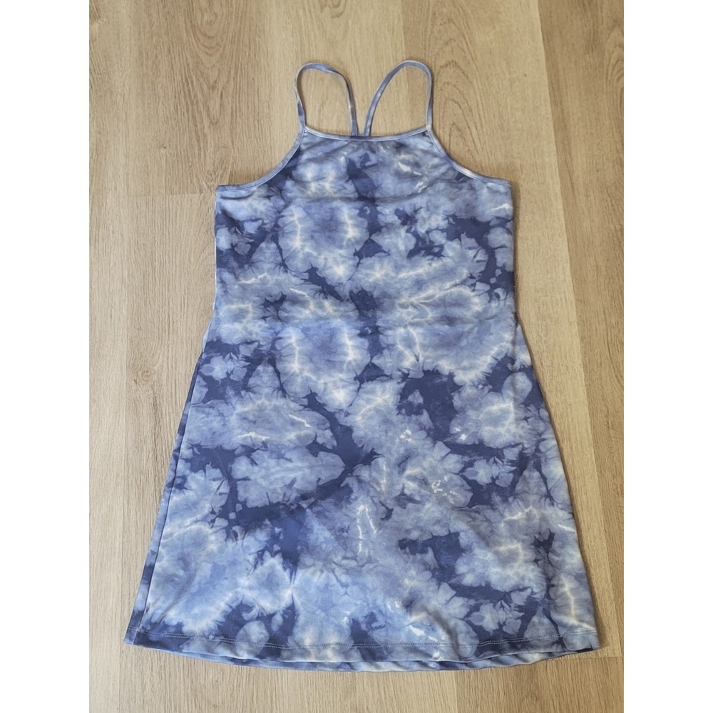GB Girls Athletic Dress Built-in Shorts Unitard L Blue Tie Dye Tennis Golf Sport